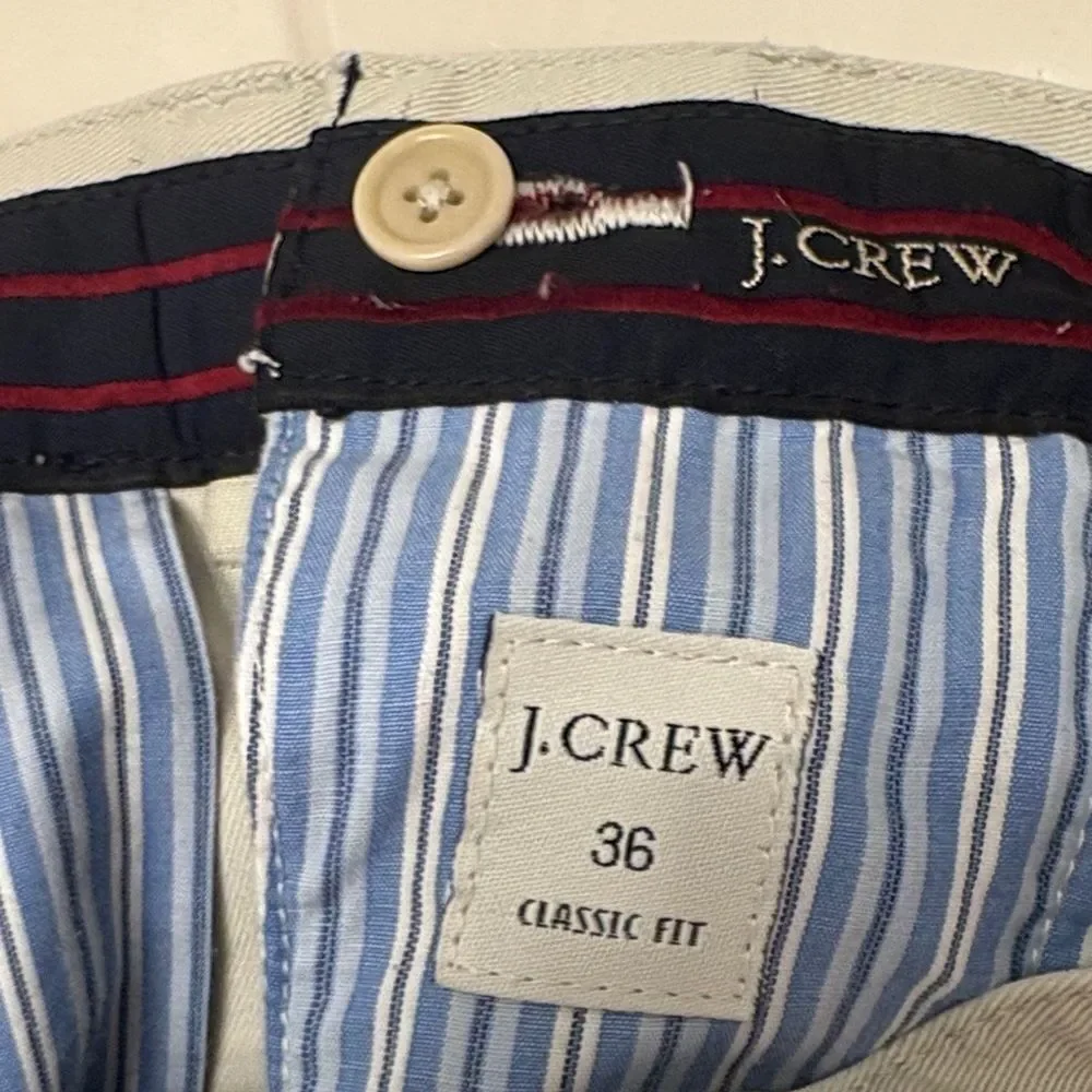 J. Crew Men's Khaki Chinos Size 36